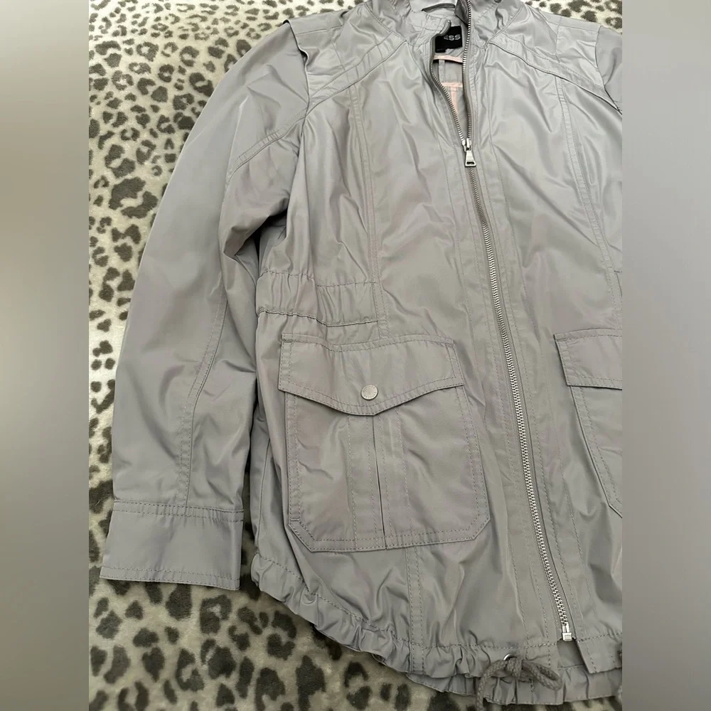 2014 Express Drawstring Utility Jacket in Light Gray Size Small Women’s